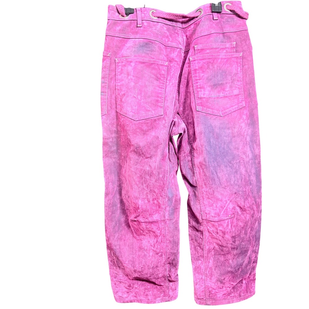 Free people Flocked Moxie Jeans Hot Pink size 31 firm - Picture 5 of 11
